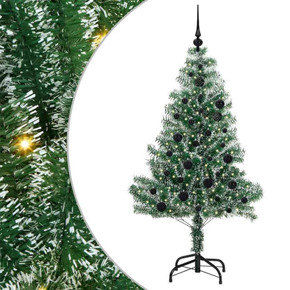Artificial Christmas Tree Snow Flocked with LED Light 150 cm
