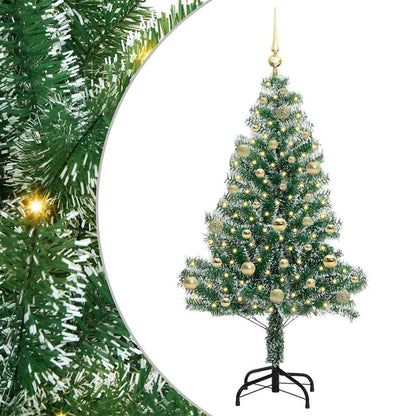 Artificial Christmas Tree Snow Flocked with LED Light 150 cm