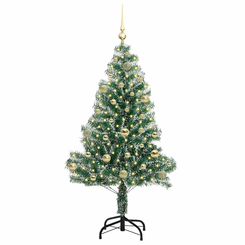 Artificial Christmas Tree Snow Flocked with LED Light 150 cm