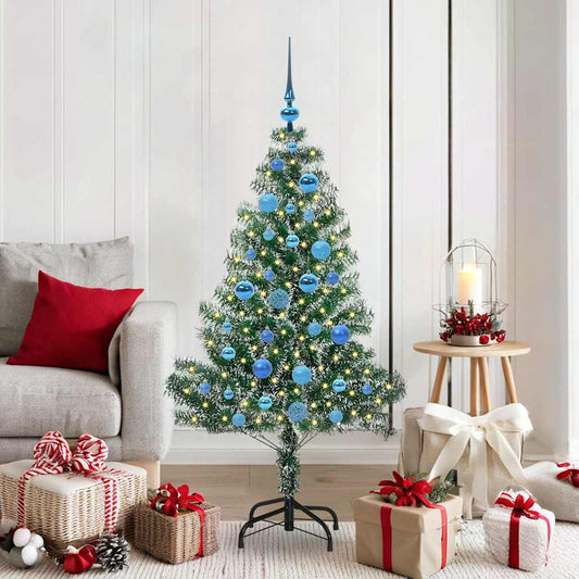 Artificial Christmas Tree Snow Flocked with LED Light 150 cm