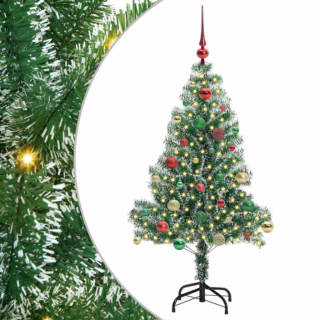 Artificial Christmas Tree Snow Flocked with LED Light 150 cm