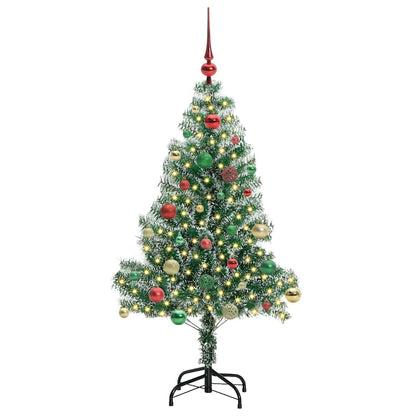Artificial Christmas Tree Snow Flocked with LED Light 150 cm