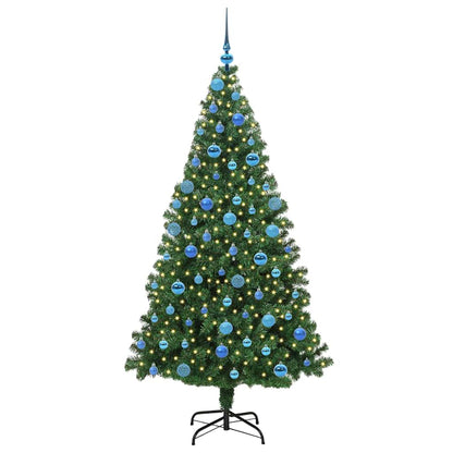 Upside-down Artificial Pre-lit Christmas Tree with Ball Set