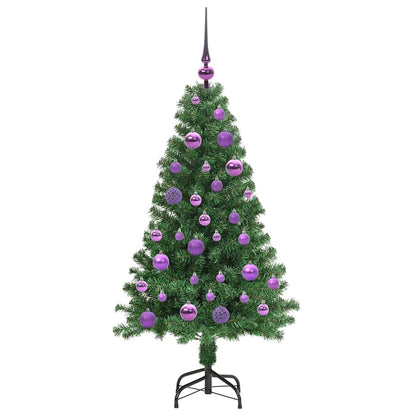 Artificial Christmas Tree with 150 LEDs with Stand Green 120 cm