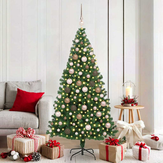 Artificial Christmas Tree with 300 LEDs with Stand Green 180 cm