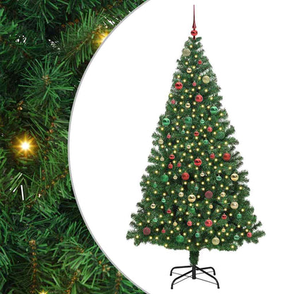 Artificial Christmas Tree with 300 LEDs with Stand Green 180 cm