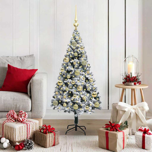 Artificial Christmas Tree with 150 LEDs with Stand Green 120 cm