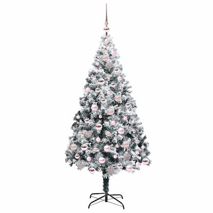 Artificial Christmas Tree with 300 LEDs with Stand Green 180 cm