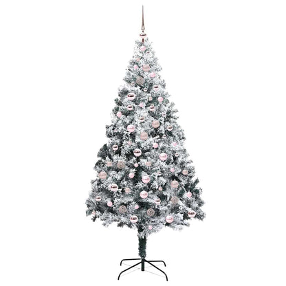Artificial Christmas Tree with 300 LEDs with Stand Green 210 cm