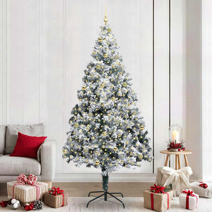 Artificial Christmas Tree with 300 LEDs with Stand Green 240 cm