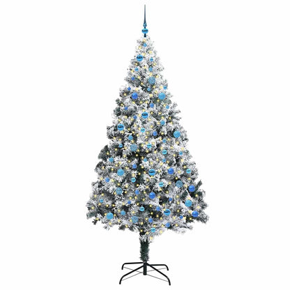 Artificial Christmas Tree with 300 LEDs with Stand Green 240 cm