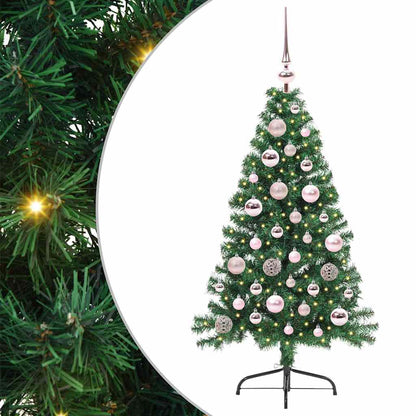 Artificial Pre-lit Christmas Tree Green 120 cm PVC
