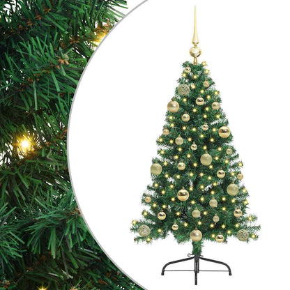 Artificial Pre-lit Christmas Tree Green 120 cm PVC