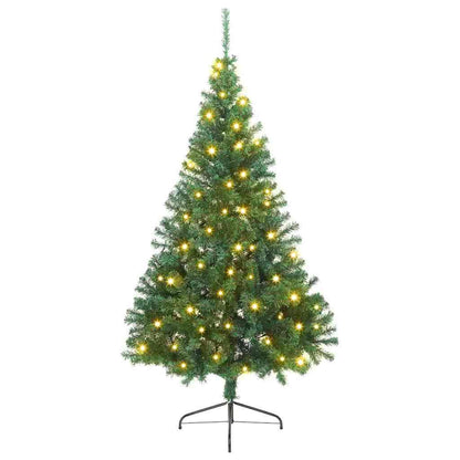 Artificial Christmas Tree with 300 LEDs Green 210 cm PVC