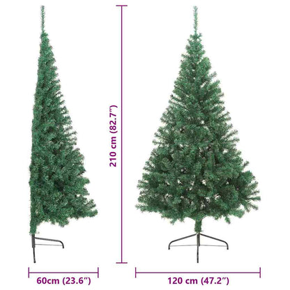 Artificial Christmas Tree with 300 LEDs Green 210 cm PVC