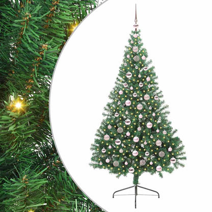 Artificial Pre-lit Christmas Tree Green 210 cm PVC