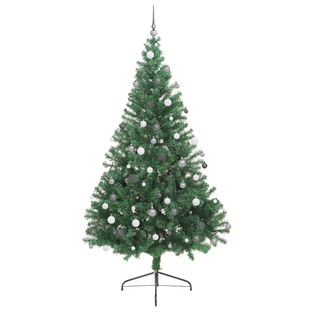 Artificial Pre-lit Christmas Tree Green 240 cm PVC