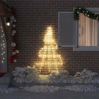 LED Christmas Tree with 112 LEDs Warm White 182 cm Metal