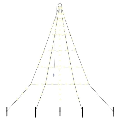 LED Christmas Tree with 112 LEDs Warm White 182 cm Metal