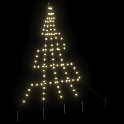 LED Christmas Tree with 112 LEDs Warm White 182 cm Metal