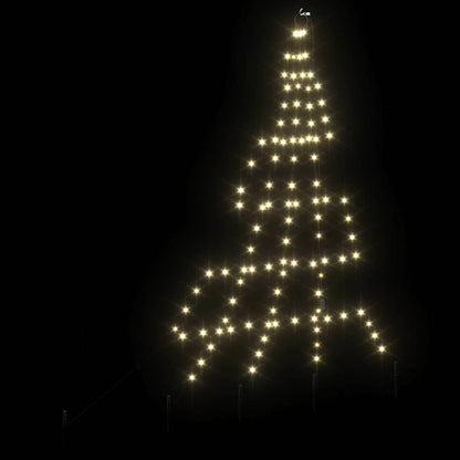 LED Christmas Tree with 112 LEDs Warm White 182 cm Metal