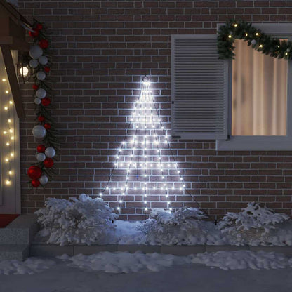 LED Christmas Tree with 112 LEDs Cool White 182 cm Metal