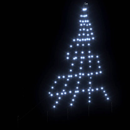 LED Christmas Tree with 112 LEDs Cool White 182 cm Metal