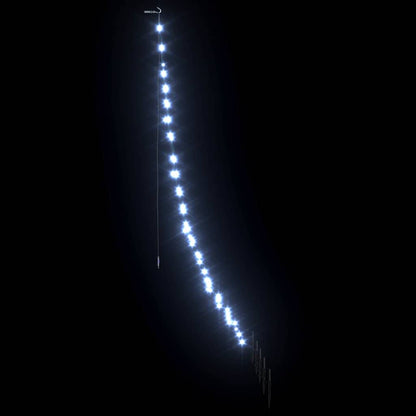 LED Christmas Tree with 112 LEDs Cool White 182 cm Metal