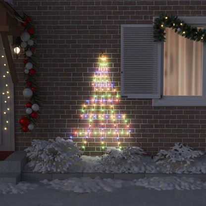 LED Christmas Tree with 112 LEDs Multicolour 182 cm Metal