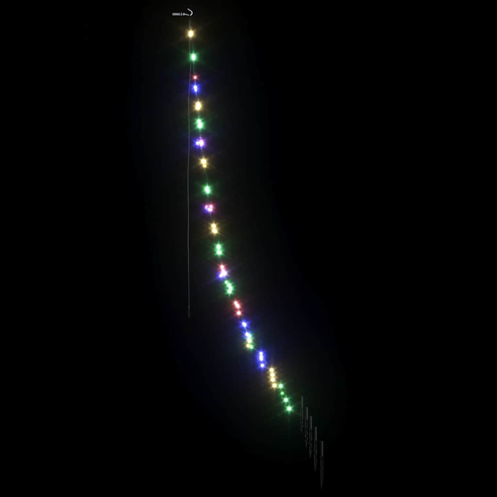 LED Christmas Tree with 112 LEDs Multicolour 182 cm Metal