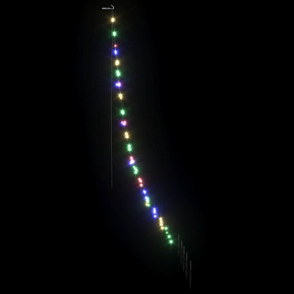 LED Christmas Tree with 112 LEDs Multicolour 182 cm Metal