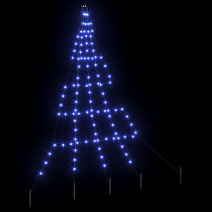 LED Christmas Tree with 112 LEDs Blue 182 cm Metal
