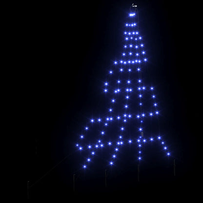 LED Christmas Tree with 112 LEDs Blue 182 cm Metal