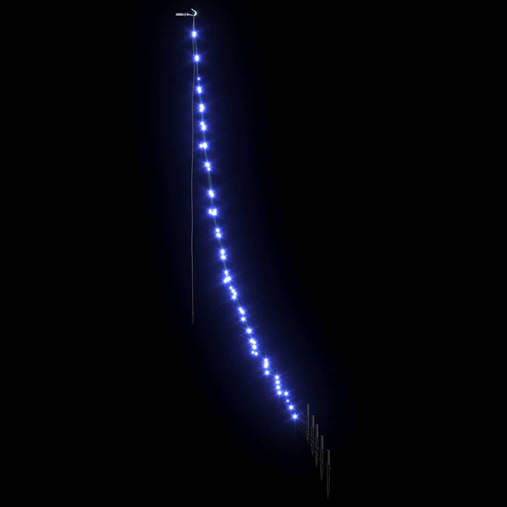 LED Christmas Tree with 112 LEDs Blue 182 cm Metal