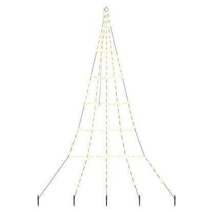 LED Christmas Tree with 168 LEDs Warm White 306 cm Metal