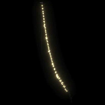 LED Christmas Tree with 168 LEDs Warm White 306 cm Metal