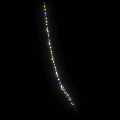 LED Christmas Tree with 168 LEDs Multicolour 306 cm Metal