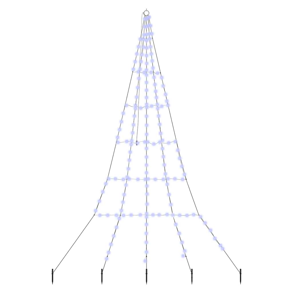 LED Christmas Tree with 168 LEDs Blue 306 cm Metal