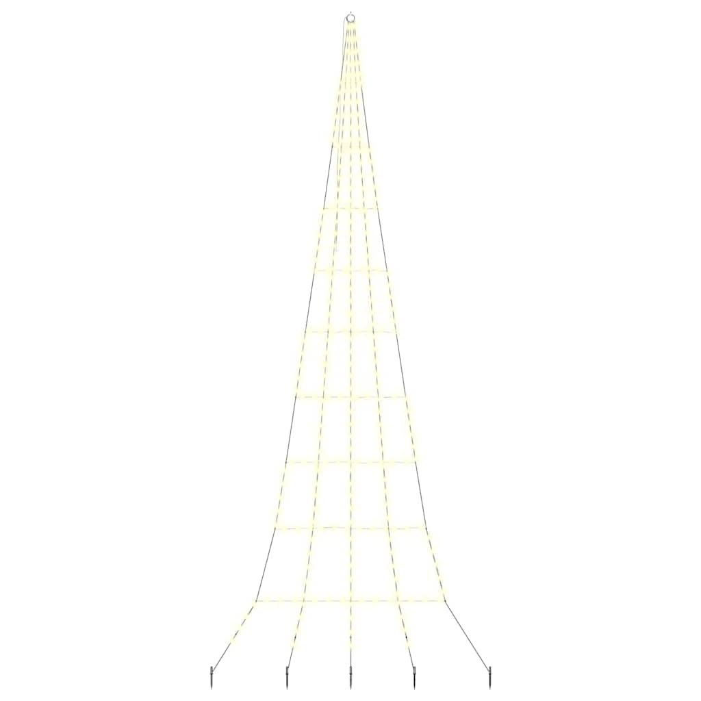 LED Christmas Tree with 276 LEDs Warm White 511 cm Metal