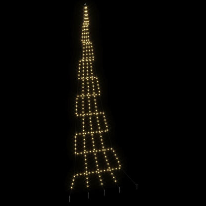 LED Christmas Tree with 276 LEDs Warm White 511 cm Metal