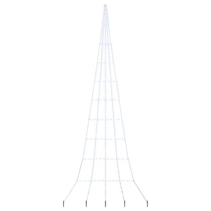 LED Christmas Tree with 276 LEDs Cool White 511 cm Metal