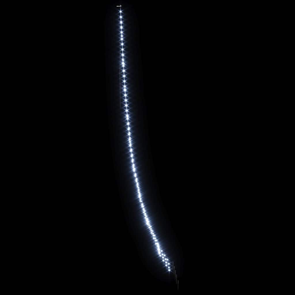 LED Christmas Tree with 276 LEDs Cool White 511 cm Metal