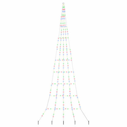 LED Christmas Tree with 276 LEDs Multicolour 511 cm Metal