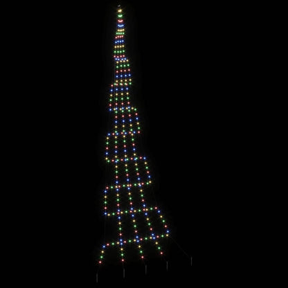 LED Christmas Tree with 276 LEDs Multicolour 511 cm Metal