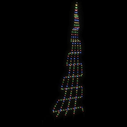 LED Christmas Tree with 276 LEDs Multicolour 511 cm Metal