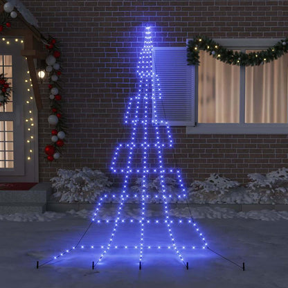 LED Christmas Tree with 276 LEDs Blue 511 cm Metal