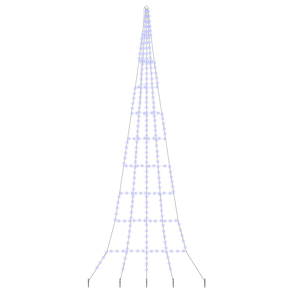 LED Christmas Tree with 276 LEDs Blue 511 cm Metal