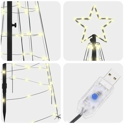 LED Christmas Tree with 390 LEDs Warm White 250 cm Iron