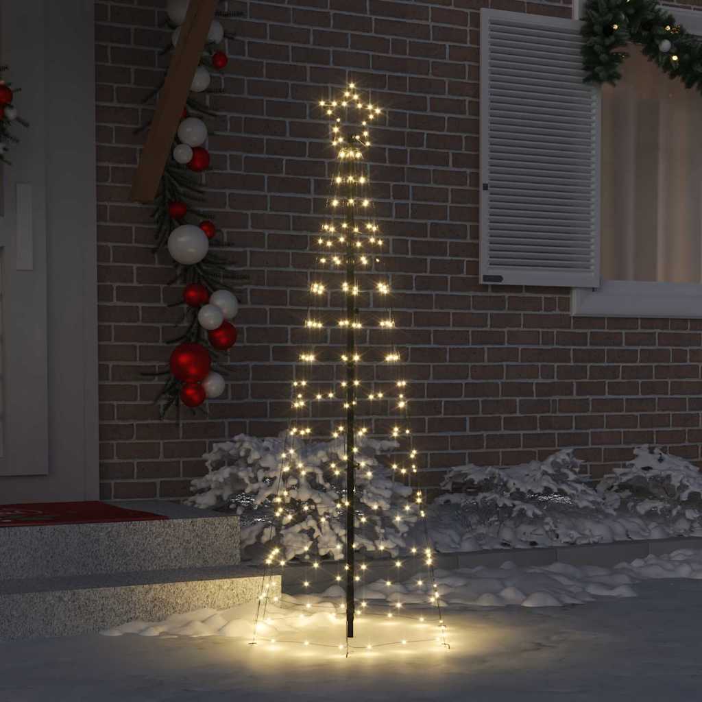 LED Christmas Tree with 390 LEDs Warm White 250 cm Iron