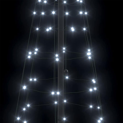 LED Christmas Tree with 390 LEDs Cool White 250 cm Iron